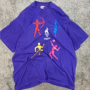 Vintage 1996 hanes purple‎ atlanta olympics tshirt